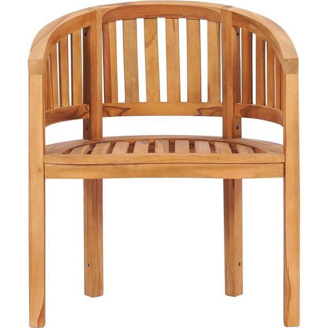 vidaXL Banana Chair Solid Teak Wood - Brown