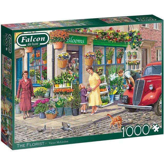 Nostalgia Scenes Illustrated Jigsaw Puzzle Falcon 1000 Pieces - The Florist