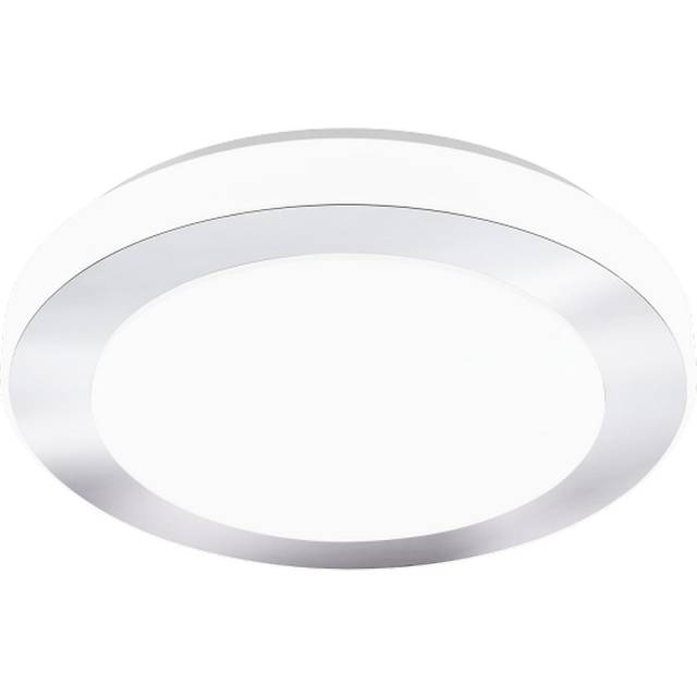EGLO Carpi Chrome Steel IP44 LED Ceiling Light - White - 7.5 x 38.5 x 7.5cm