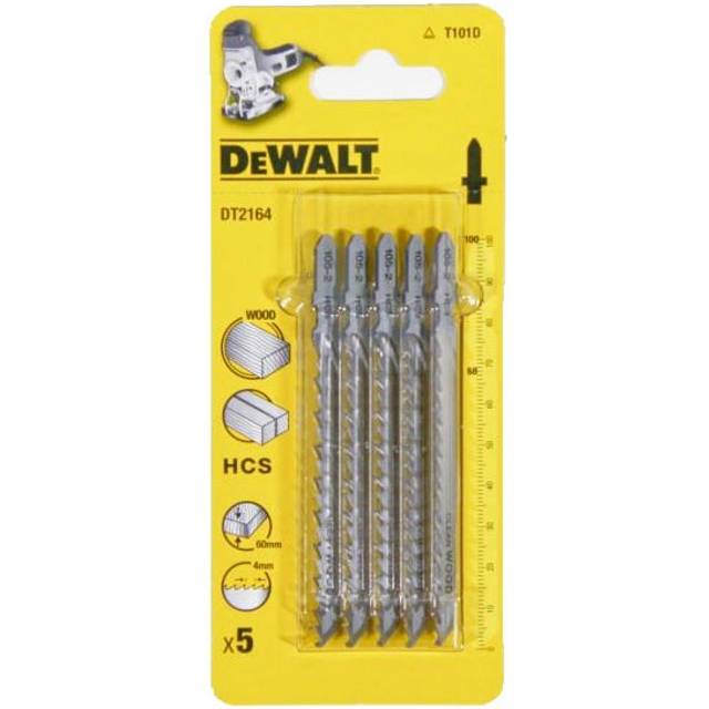 DeWalt T101BR HCS Wood Cutting Reverse Tooth Jigsaw Blades Pack of 5