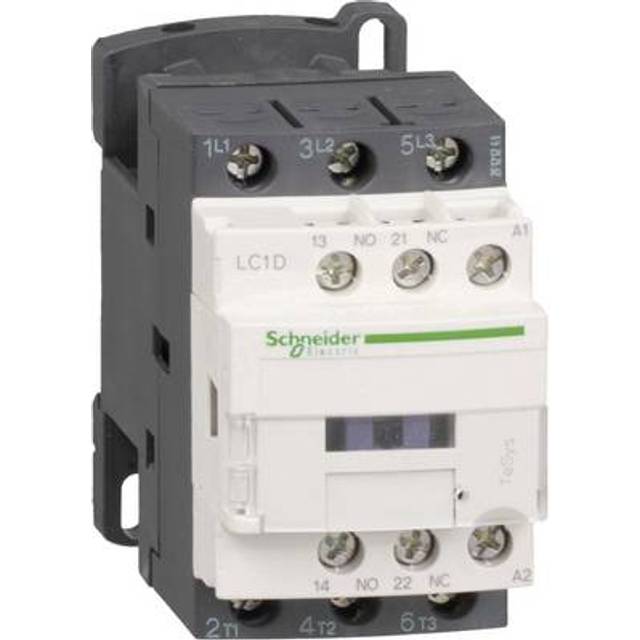 Schneider LC1D12BD Contactor 5.5 / 12 kW 24V DC Volt 3 N/O Poles With 1 N/O & 1 N/C Contact Configuration