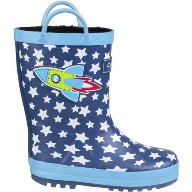 Cotswold Sprinkle Wellingtons Kids | Wellingtons  | Dark Blue White  | UK Size 4.5