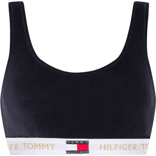 Tommy Hilfiger Velour Logo Bralette Bra