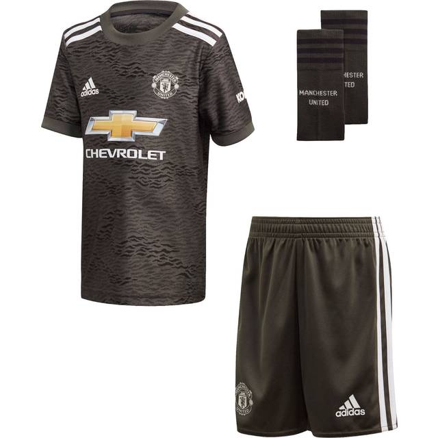 Adidas Manchester United Away Mini Kit 2020/2021 Colour: Green, Size: 18-24 months