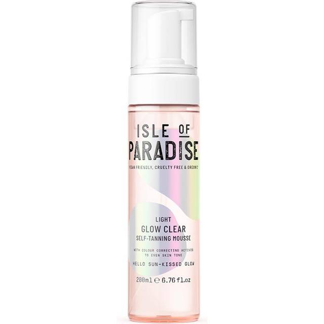 Isle of Paradise – Light Glow Clear Self Tanning Mousse – Genomskinlig brun utan sol-mousse i Light Glow-Ingen färg