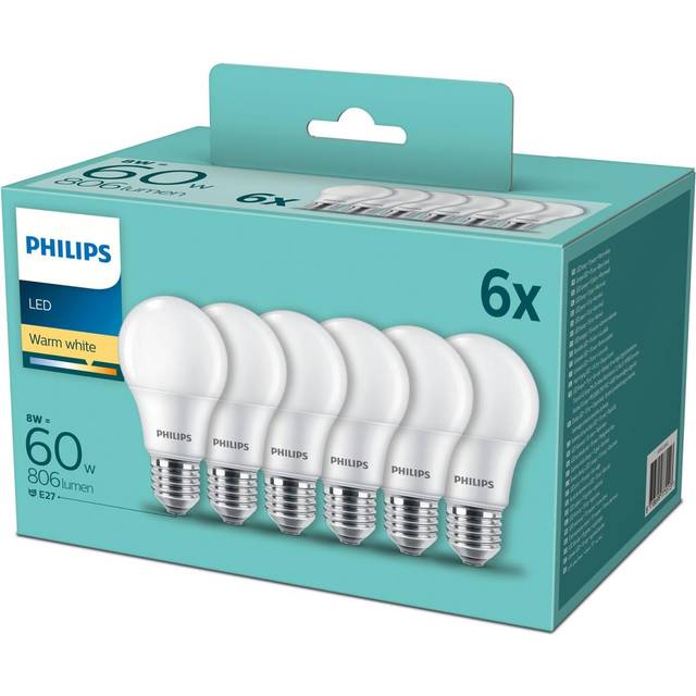 Philips - LED 60W A60 E27 WW FR ND 6PF/6 DISC