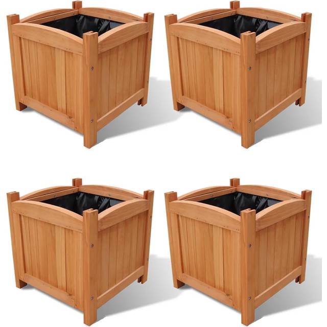 vidaXL Raised Beds 4 pcs 30x30x30 cm (2x41301) - Brown