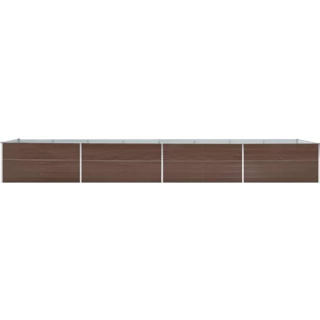 Garden Raised Bed Galvanised Steel 600x80x45 cm Green Vidaxl