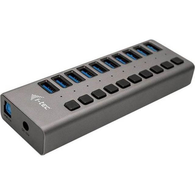 i-tec USB 3.0 Charging HUB 10 port + Power Adapter 48 W - i-tec USB 3.0 Charging HUB 10 port + Power Adapter 48 W, Indoor, AC, Grey