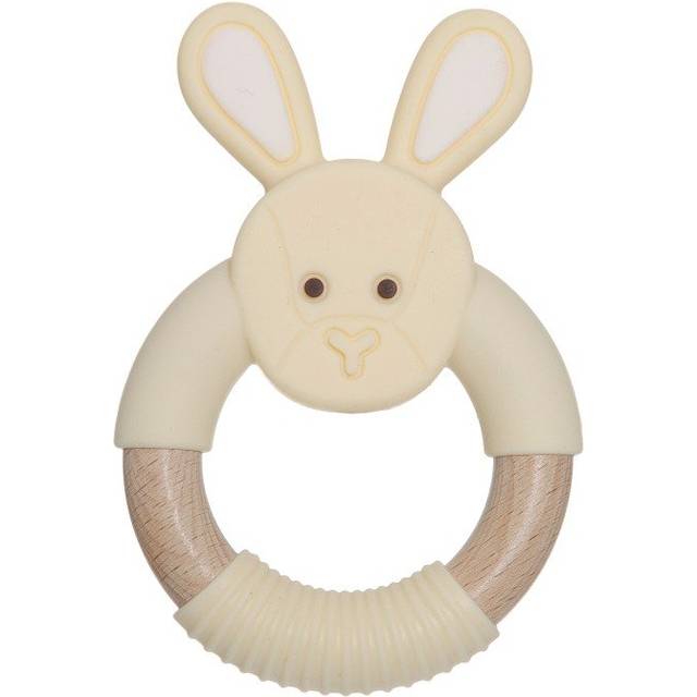 TEDDYKOMPANIET Diinglisar, Teether, Rabbit |Beige |One Size