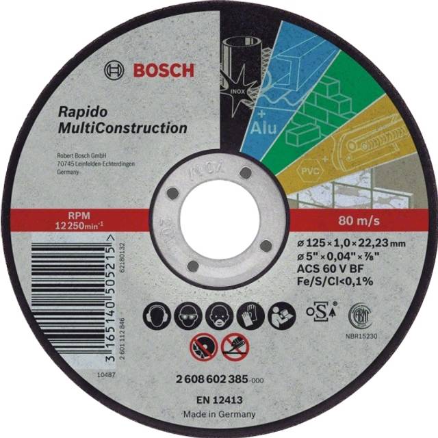 Bosch Rapido Multiconstruction Thin Cutting Discs - 115mm