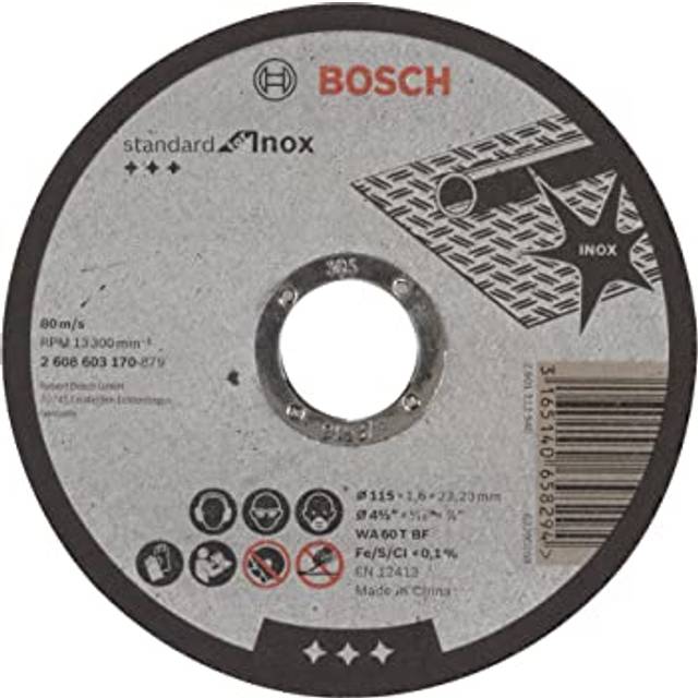Bosch Standard Inox Cutting Disc 115mm 1.6mm 22mm