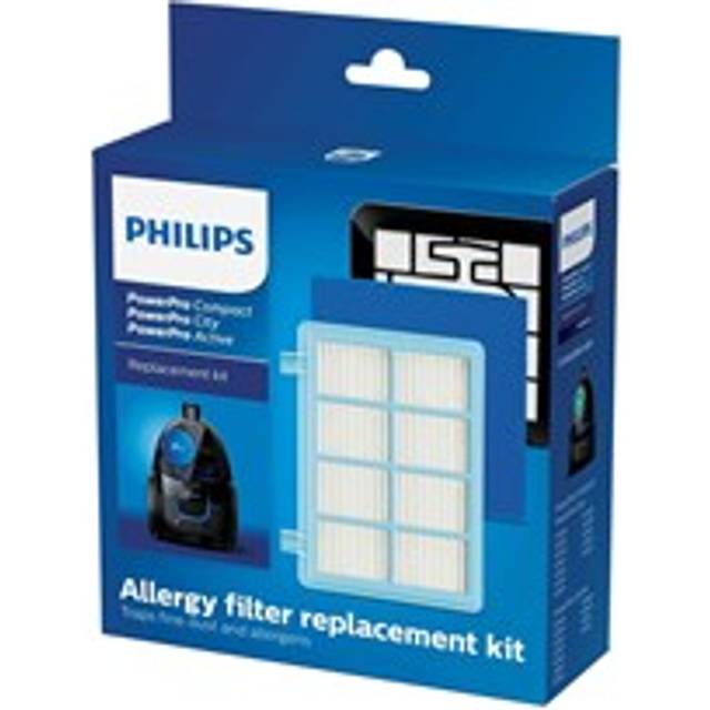 Versuni Philips PowerPro Compact, City, Active FC8010/02 Dammsugarfilter, Vit, 3 stycken