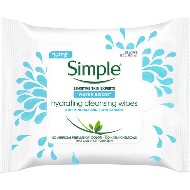 Simple Water Boost Hydrating Cleansing Face 25 Wipes