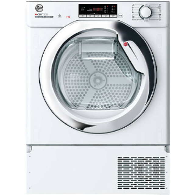 Hoover H-DRY 300 BATDH7A1TCE Integrated Wifi Connected 7Kg Heat Pump Tumble Dryer - White - A+ Rated