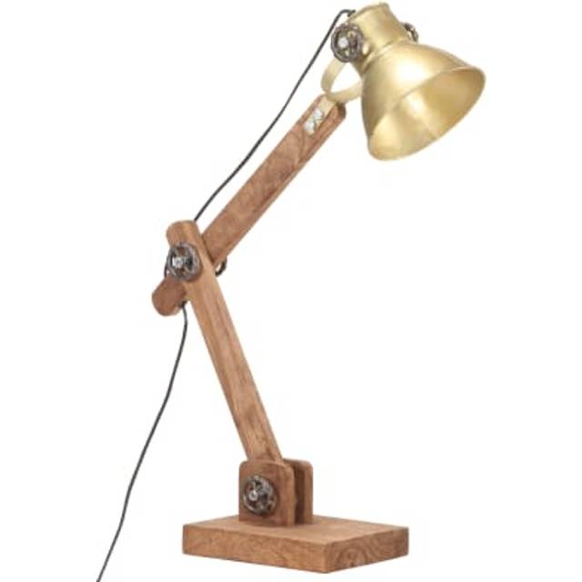 vidaXL Skrivbordslampa industriell svart rund 58x18x90 cm E27