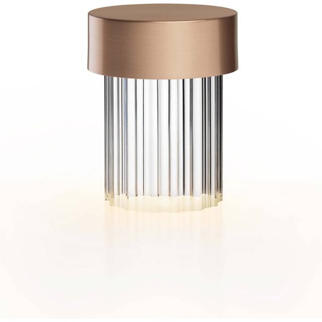 FLOS LED laddningsbar bordslampa Last Order, räfflad, koppar, IP20