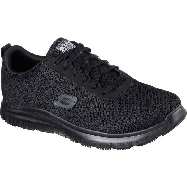Skechers Mens Flex Advantage Bendon Slip Resistance Trainers - Black - Size UK 9