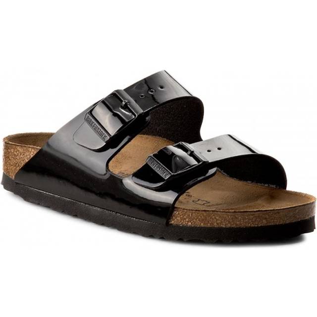 Birkenstock Arizona Birko Flor Patent Patent Black Pris