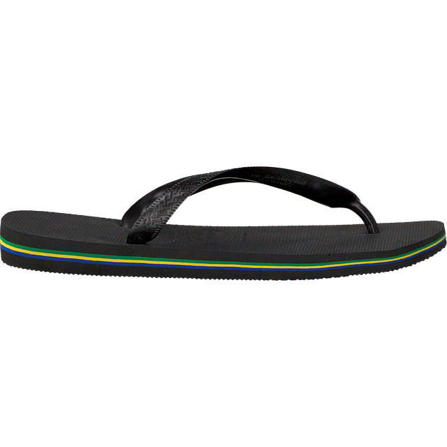 Havaianas Men's Brasil Logo Flip Flops - Black - UK 6/7