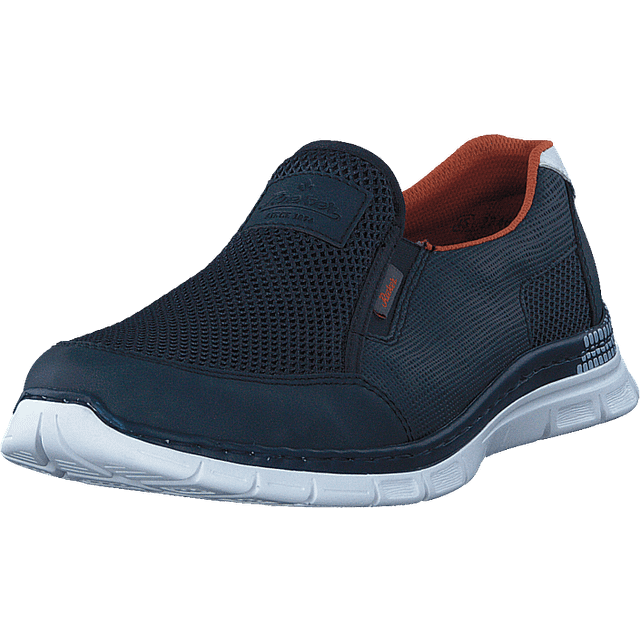 Rieker herr tofflor B4870, Blå denim Atlantis vit, 45 EU