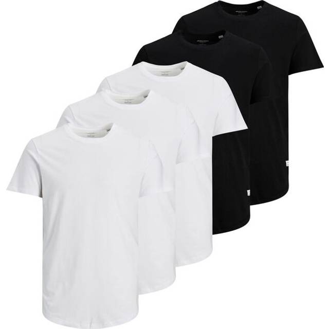 T-shirt Jack & Jones Noa crew neck 5pk - Noir - L