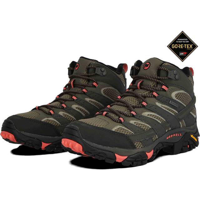 Merrell Dam Moab 2 Mid Gtx High Rise vandringsskor, Beluga oliv, 40.5 EU