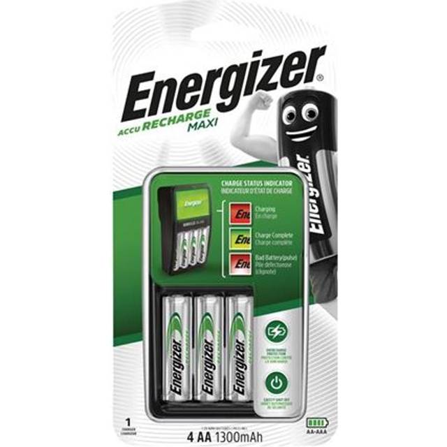 Energizer Accu Recharge Maxi Battery Charger with 4 x AA 1300mah Batteries
