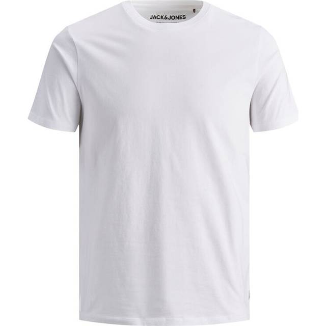 Organic Cotton T-Shirt with Crew Neck - White - M