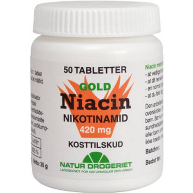 Natur-Drogeriet Niacin Nikotinamid (420 mg) - 50 tabletter