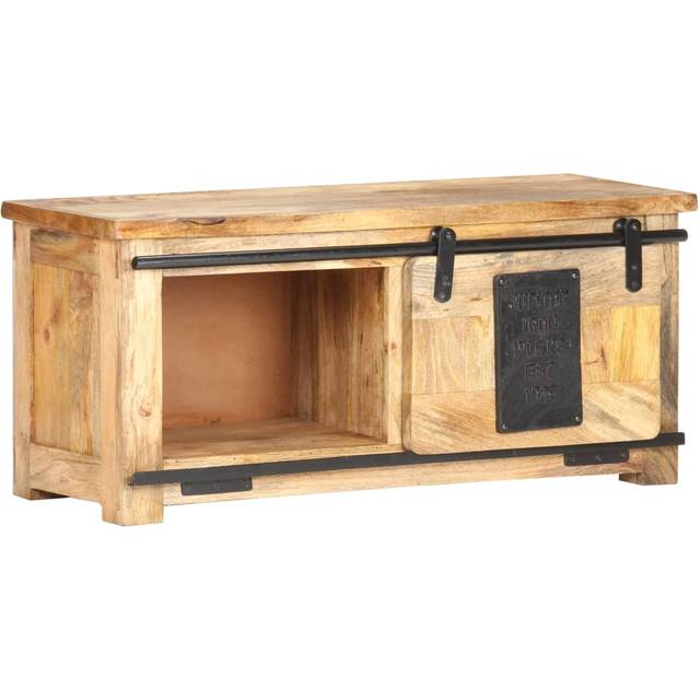 vidaXL Solid Mango Wood TV Cabinet TV Stand Hifi Stereo Cabinet Media Unit