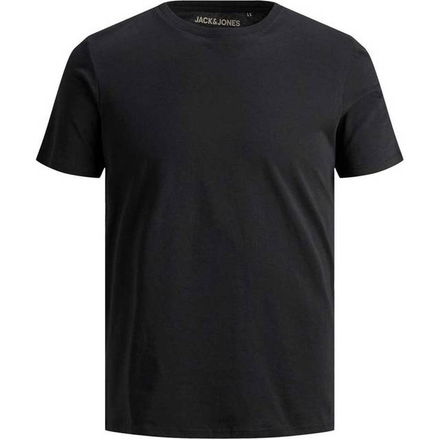 Jack & Jones Essentials – Svart t-shirt i lång modell med rundad nederkant-Svart/a