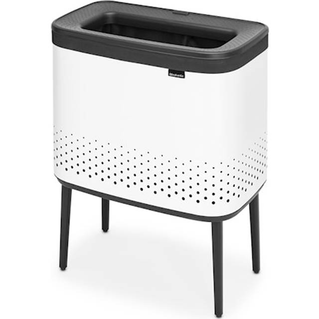 Bo Metal Laundry Hamper - White (67cm H X 54cm W X 32cm D)