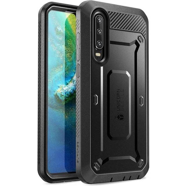 SUPCASE Huawei P30-fodral, [Unicorn Beetle Pro-serien] slitstarkt hölsterfodral för hela kroppen med inbyggt skärmskydd för Huawei P30 (2019-utgåva) (svart) – 6,1 tum