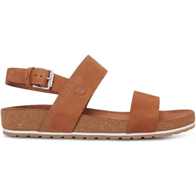 Malibu 2 Band Sandals with Wedge Heel in Leather - Brown - 39 (5.5 to 6)