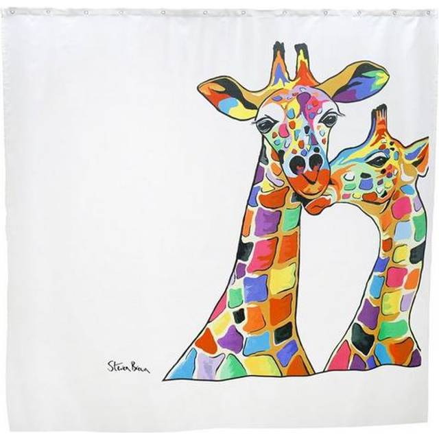 Croydex Steven Brown Francie And Josie Mczoo Shower Curtain - Print