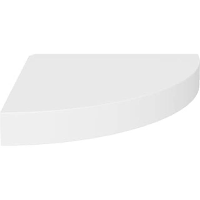 vidaXL Floating Corner Shelf High Gloss Grey 25x25x3.8 cm MDF
