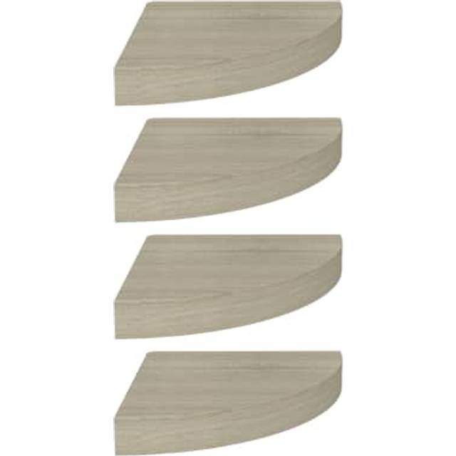 vidaXL Svävande hörnhyllor 4 st vit högglans 25x25x3,8 cm MDF