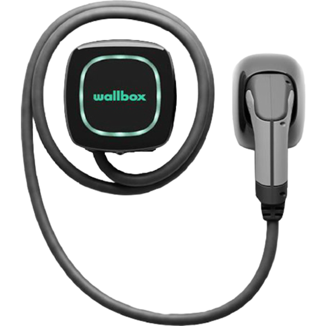 Wallbox Pulsar Plus - Elbilsladdare (22kW ström, 5 meter kabel, typ 2 -kontakt, Wifi, Bluetooth, OCPP, inomhus/utomhus) Vit färg