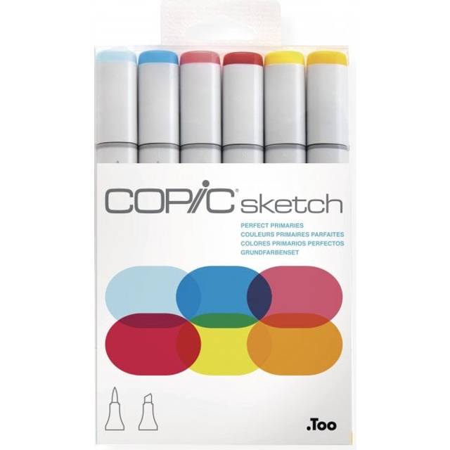 Copic Sketch 6 Piece Set - Perfect Primaries