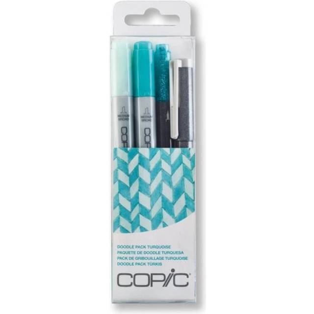 Copic Doodle Pack, Turquoise, Set of 4, Blue