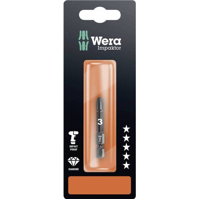 Wera 05073962001 855/4 Impaktor Diamond Bit for Pozidriv Screws PZ...