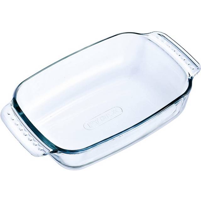 Pyrex klassisk rektangulär panna, glas, 0,75 liter klar