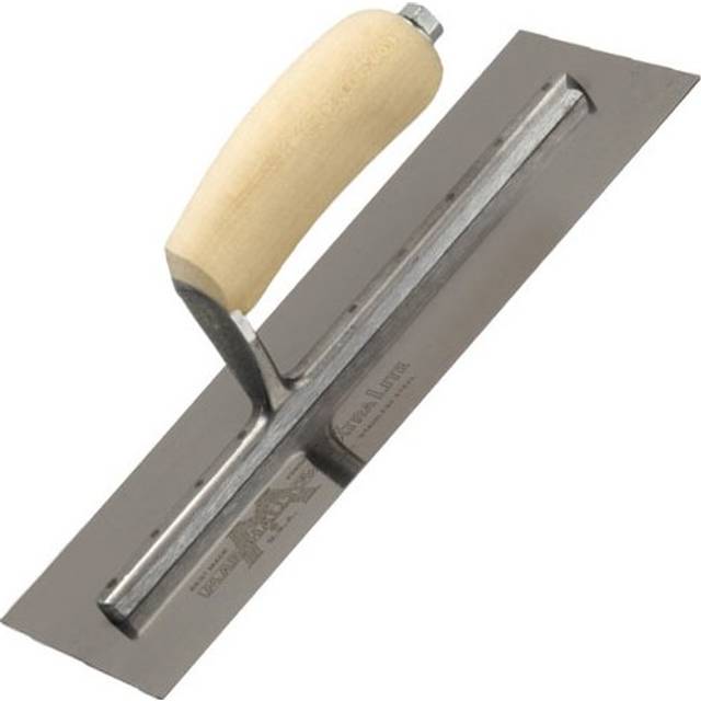 "Marshalltown MXS13 Finishing Trowel Carbon Steel 13"" x 5"" Shaped Wooden Handle"