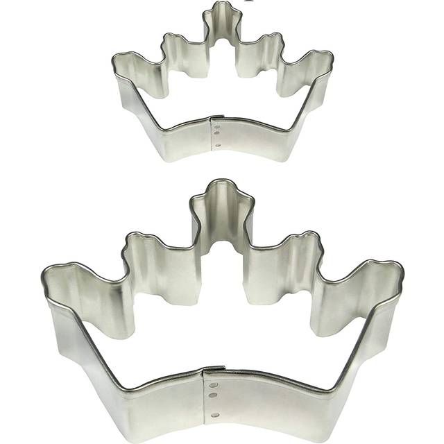Crown Cake And Cookie Cutter Set Of 2 - Yellow/Brown