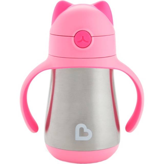 Munchkin Cool Cat Stainless Steel Straw Cup - Purple