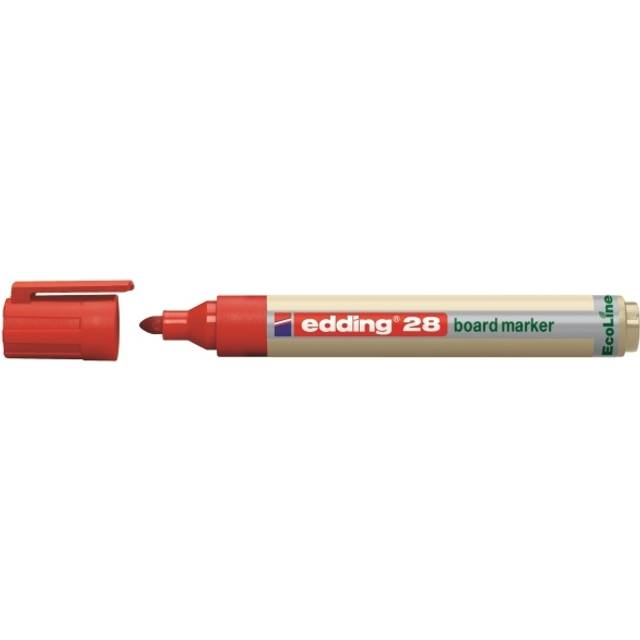 edding 28 EcoLine Whiteboard Bullet Tip Marker Red PK10