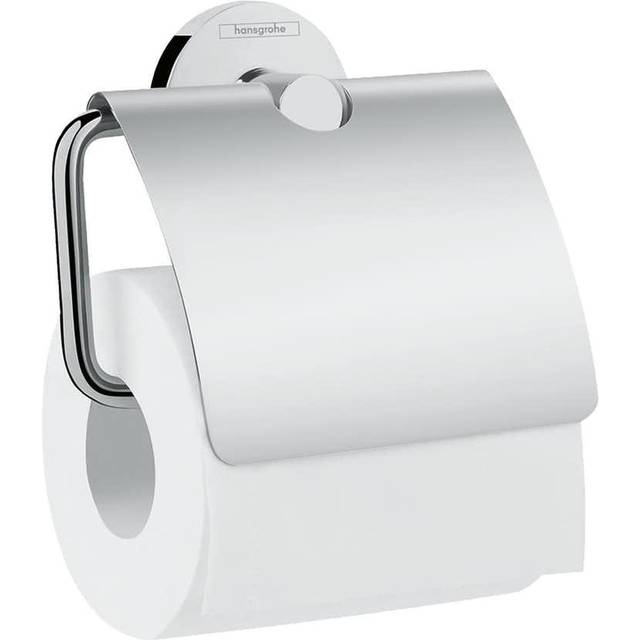 Logis Bathroom Toilet Roll Holder Cover Wall Mounted Chrome Modern - Chrome - Hansgrohe