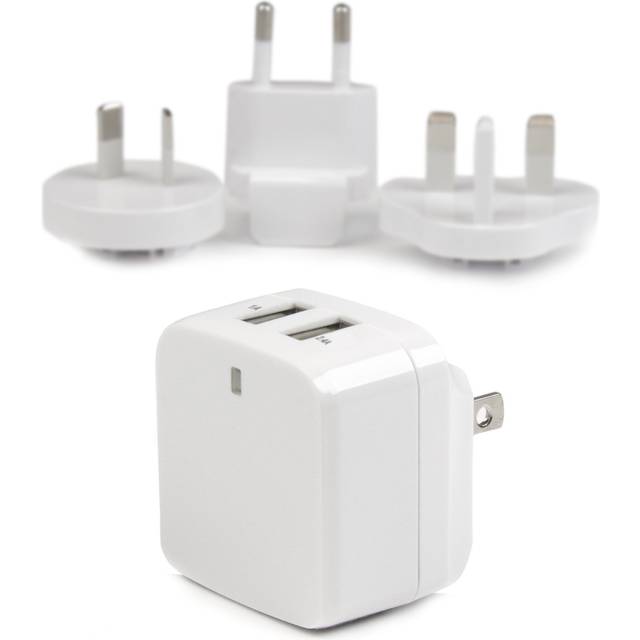 StarTech.com Dual-port USB wall charger - international travel - 17W/3.4A - black