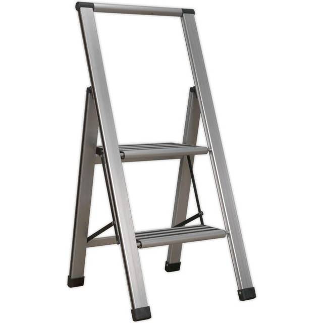 Sealey APSL2 Aluminium Professional Folding Step Ladder 2-Step 150...